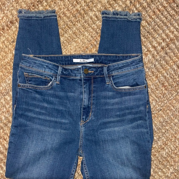 Sam Edelman Blue Women's Cropped Raw Hem Jeans - Picture 2 of 3